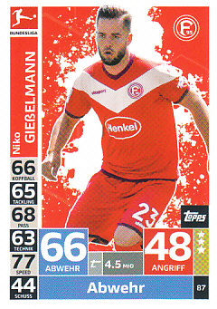 Niko Giesselmann Fortuna Dusseldorf 2018/19 Topps MA Bundesliga #87